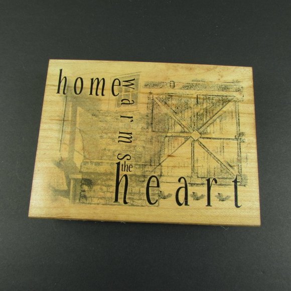 Home Warms The Heart Collage Rubber Stamp - Picture 5 of 5